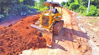 Best action to accelerate road construction work by excellent experts Bulldozer and Truck 25 5t [upl. by Adamik]