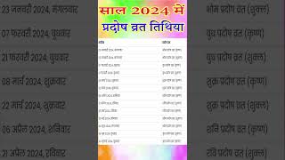 Pradosh vrat 2024 datesPradosh kab haiPradosh vrat list 2024Pradosh vrat 2024Pradosh 2024 [upl. by Gerita]