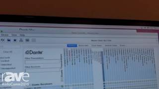 InfoComm 2016 Audinate Launches Dante Via Software [upl. by Lleinad]