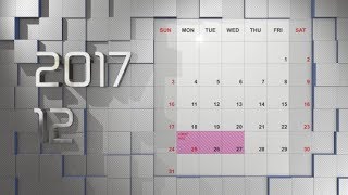 Calendar Maker Element 3D After Effects template [upl. by Eneleahs473]