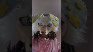 Mask Reveal🐾 diy therianmask mask cosplay therian fursuit oc youtubeshorts [upl. by Herries]