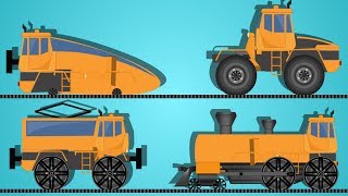 transformer  cartoon trains for children  educational video  trains for kids  kids vehicles [upl. by Ahsemrak]