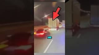 Speeding Audi Slams Into Truck Trailer in Final Ride 😱 [upl. by Anileh]