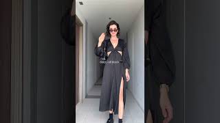 lookdodia Inspiration Outfit  Vestido Preto  Como usar Mocassim  Loafer em 2024 modafeminina [upl. by Hamon]