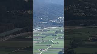 transavia boeing737 800 visual approach into innsbruck LOWI RWY 08 along Inn River Valley [upl. by Dougald]