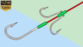 How to tie fishing hooks for big fish  Deep sea fishing [upl. by Adalbert]