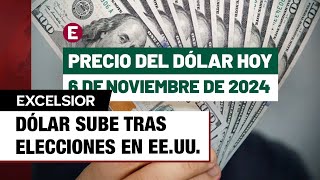 ¡Peso cae con fuerza tras elecciones de EU Precio del dólar hoy 6 de noviembre de 2024 [upl. by Ikkela]