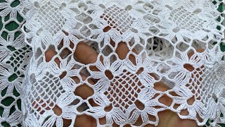 Tutorial Crochet Motif New 2024 🧶 Delicate Crochet Lace Join Crochet Motif For Crochet Blanket [upl. by Lanuk]