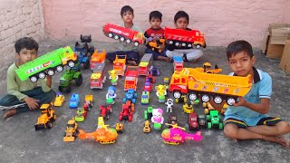 Car Bus Truck Babby JCB Tractor Gari WalaTrucks Construction Toys Kids foryou toys video [upl. by Ynehteb]