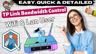 TP link router bandwidth control settings for WIFI amp Lan User  QUICK amp TESTED  eTechnizcom 👍 [upl. by Abra]