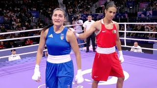 Finalmente possiamo picchiare le donne Imane Khelif vs Angela Carini boxe 🥊💪 olimpiadi Parigi 2024 [upl. by Warden]