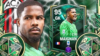 IS HE THE BEST GK WINTER WILDCARDS PLAYER MIKE MAIGNAN 95 OVR REVIEW  FC MOBILE 24 [upl. by Siwel152]