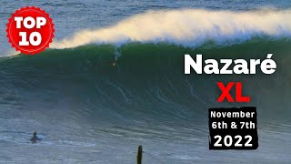 TOP 10 BEST WAVES Nazaré XL First SWELL of The Season  Nazaré November 7th 2022 [upl. by Selim]