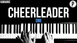 OMI  Cheerleader Karaoke Acoustic Piano Instrumental [upl. by Lipscomb]