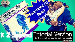 Bepuzzled 3D Crystal Puzzle Beast x2 Speed Tutorial Version [upl. by Anialed980]