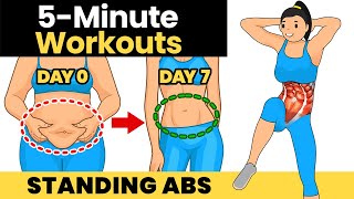 BEST STANDING ABS WORKOUT 5 Minutes Try It For 7 Days and See What Happens [upl. by Odella382]