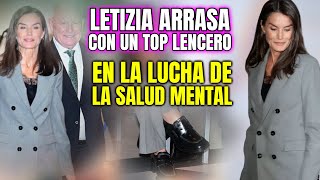 🔴La REINA LETIZIA arrasa con un LOOK WORKING con TOP LENCERO y MOCASINES de TACÓN [upl. by Olnee306]