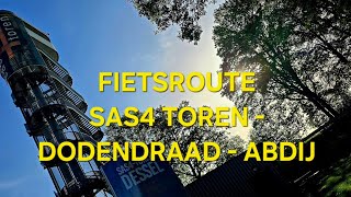 Fietsroute SAS4 toren Dodendraad Dessel Abdij Pielis Postel Bosland België 4K [upl. by Aisatan111]