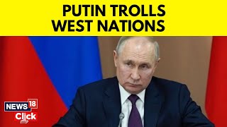 Vladimir Putins Speech Amid Ukraines Struggle To Get US Funds  Putin News  News18  N18V [upl. by Ahsilrak]