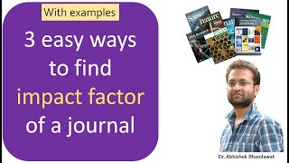 How to find latest Impact Factor of a journal Best way to find out impact factor of an article [upl. by Akihsat486]