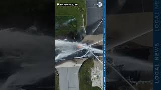 Driver killed in fiery tanker crash in Indiana [upl. by Nywles18]