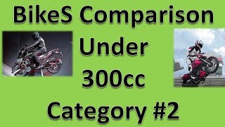 2 Best Bikes Under 300cc Comparisons  Features  Specifications [upl. by Niamor]