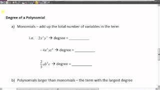 Polynomial Vocabulary [upl. by Atazroglam]