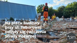 Na placu budowy przy ul Taborowej odbyły się ćwiczenia Straży Pożarnej [upl. by Millwater]