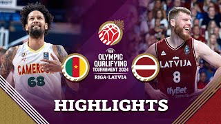 Latvia 🇱🇻 hang tough to overcome Cameroon 🇨🇲 in Riga  Highlights  FIBA OQT 2024 Latvia [upl. by Notna]