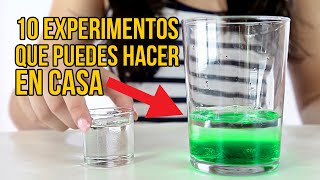 10 EXPERIMENTOS PARA HACER EN CASA  Experimentos fáciles y sencillos RECOPILACIÓN [upl. by Akiemehs177]