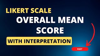 How to get the overall mean score of a Likert scale [upl. by Hippel76]