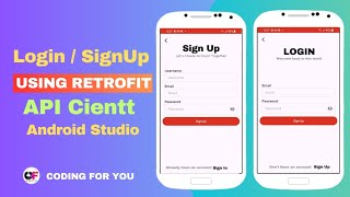 Login and Signup Using Retrofit in Android  Integrate Login and Register API Using Retrofit Client [upl. by Winther]