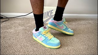 Verdy x Nike SB Dunk low “VISTY” Review OnFeet 🛹 [upl. by Ahtelat165]