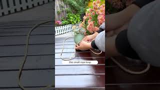 Learn this easy planter hanging knot to save floor space soiltester soilphu garden tips flower [upl. by Dianuj]