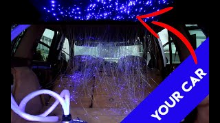 Install STAR LIGHT in Your Car 1000 Pcs 32W LED Fiber Optic Light Star [upl. by Cindra]