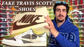 I FOUND FAKE 50 TRAVIS SCOTT SHOES Review [upl. by Alica]