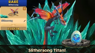 Slithersong Max Level 134 Titan Mode  DragonsRise of Berk [upl. by Alleras]