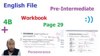 English File Pre Intermediate Workbook 4B Page 29 [upl. by Gennaro665]