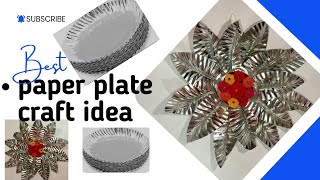 DIY Paper plates easy new design wall hanging Craft idea [upl. by Atauqal]