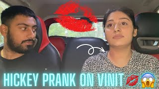 Hickey Prank💋 Love Bite😱 On Vinit  JiyaandVinitPranks [upl. by Yllah]