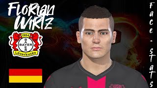 COMO CREAR A FLORIAN WIRTZ EN PES 2018  HOW TO CREATE  FACE Y STATS 2023  COMO FAZER [upl. by Ihcalam213]