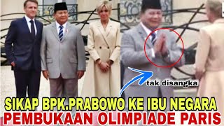 OPENING CEREMONY OLIMPIADE PARIS 2024PRABOWO SUBIANTO DISAMBUT HANGAT OLEH PRESIDEN PRANCIS [upl. by Jeanelle]