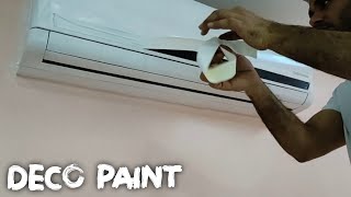 deco paint split ac  air conditioner deco paint  deco paint spray [upl. by Eissed836]