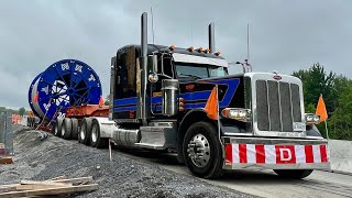 Transporting a Cable Reel in Quebec Testing out the Peterbilt 389 [upl. by Aydni]