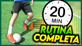 🔥 MEJORA la TÉCNICA INDIVIDUAL y RESISTENCIA ⏰ 20 MINUTOS de ENTRENAMIENTO para JUGAR FÚTBOL [upl. by Nomaj]