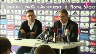 Anderlecht a toute confiance dans son entraîneur [upl. by Ennahs]