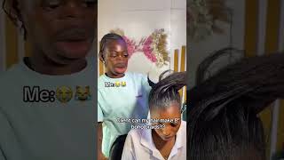 Who can do that😭😹reshinehair foryou braids hairstyle [upl. by Caylor]