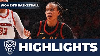 No 7 USC vs Arizona Womens Basketball Highlights  202324 Season [upl. by Akirderf]