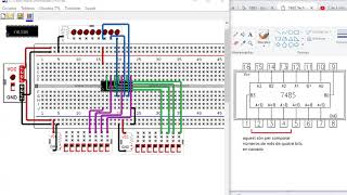 comparador de quatre bits 7485 [upl. by Fanchon]
