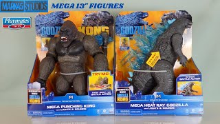 Mega Heat Ray Godzilla amp Mega Punching Kong Review Playmates Godzilla vs Kong 13quot Figures [upl. by Borlow]